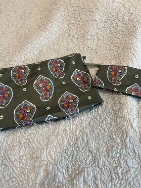 Vera Bradley Ripstop Small and Large Pouch Kew Gardens Green